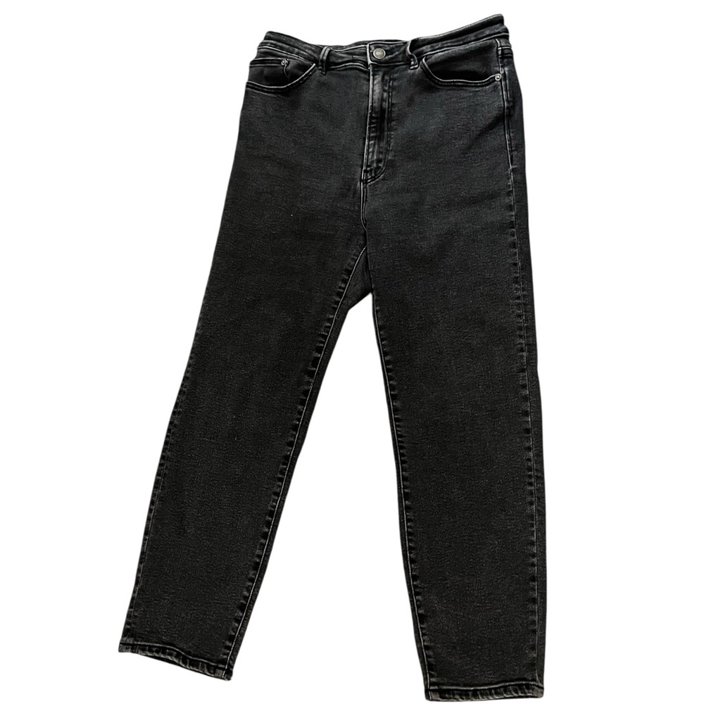 Stradivarius Black Straight Leg Mom Jeans- Women's Jeans
